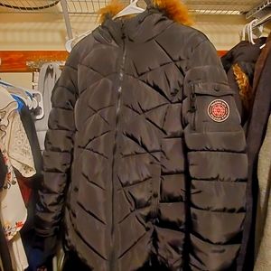 Madden Long Black Puffy Coat